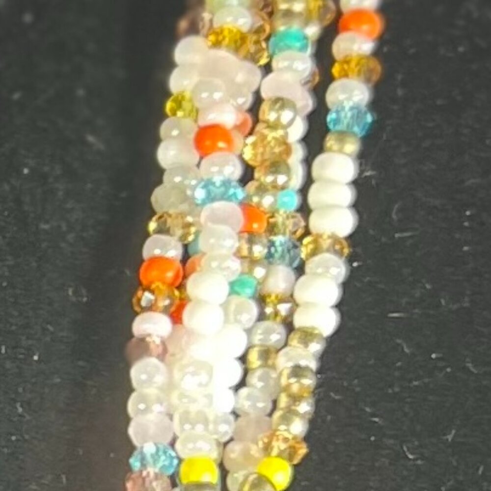 Loft Multi-Colored Multi-Layered Bead Necklace (L… - image 5